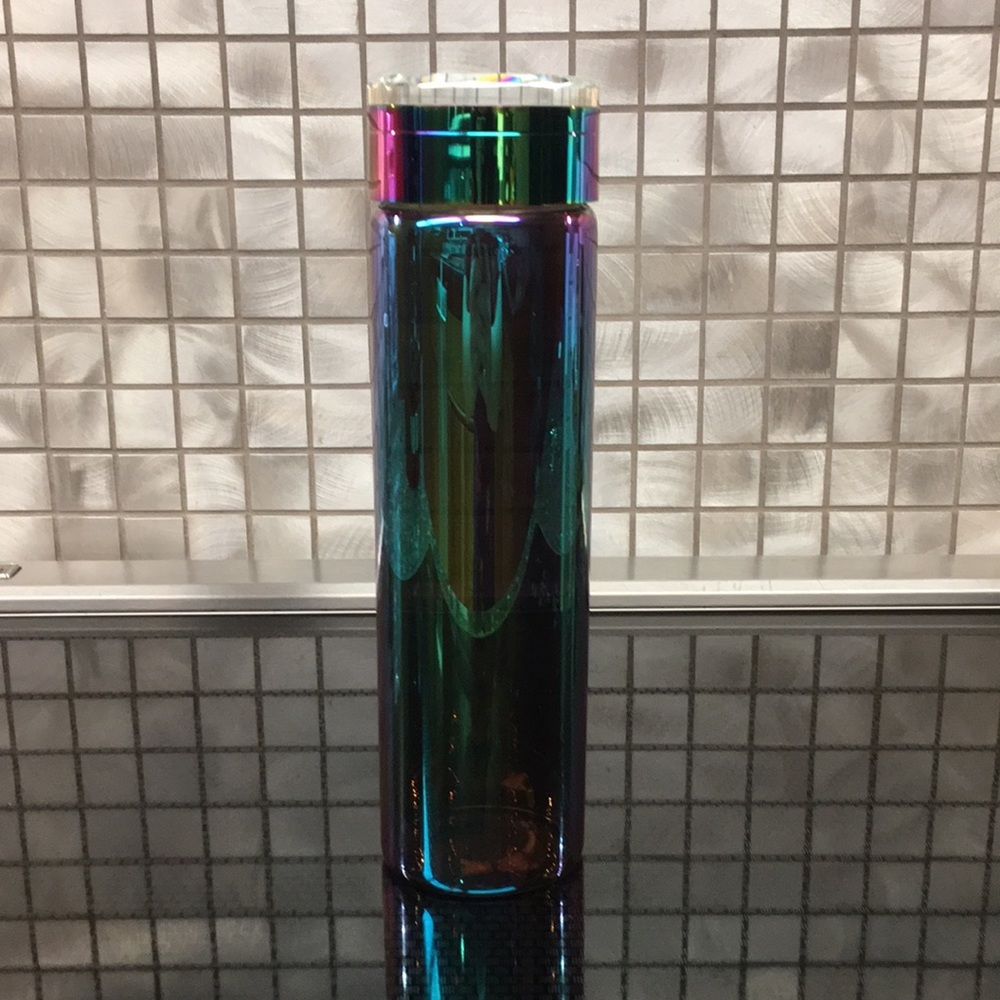 NWT Iridescent Glass Water Bottle!